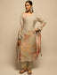 Golden Floral Printed Kurta Set for Women - TLS