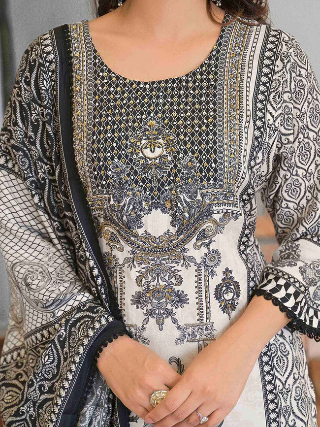 Motifs Embroidered Kurta Set for Women - TLS Main Image