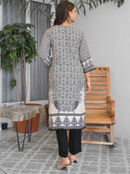 Black White Baroque Embroidery Kurta Set with Dupatta – The Layer Stories