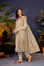 BeigeGeometricMotifsPrintedKurtaSetforWomen-TLS
