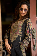 Black Black Gold Embroidered Kurta Set for Women - TLS-6