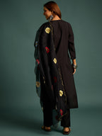 Black  Floral Patch Work Kurta Set for Women - TLS-2