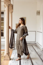 BrownDamaskPrintedKurtaSetforWomen-TLS