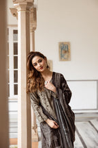 BrownDamaskPrintedKurtaSetforWomen-TLS