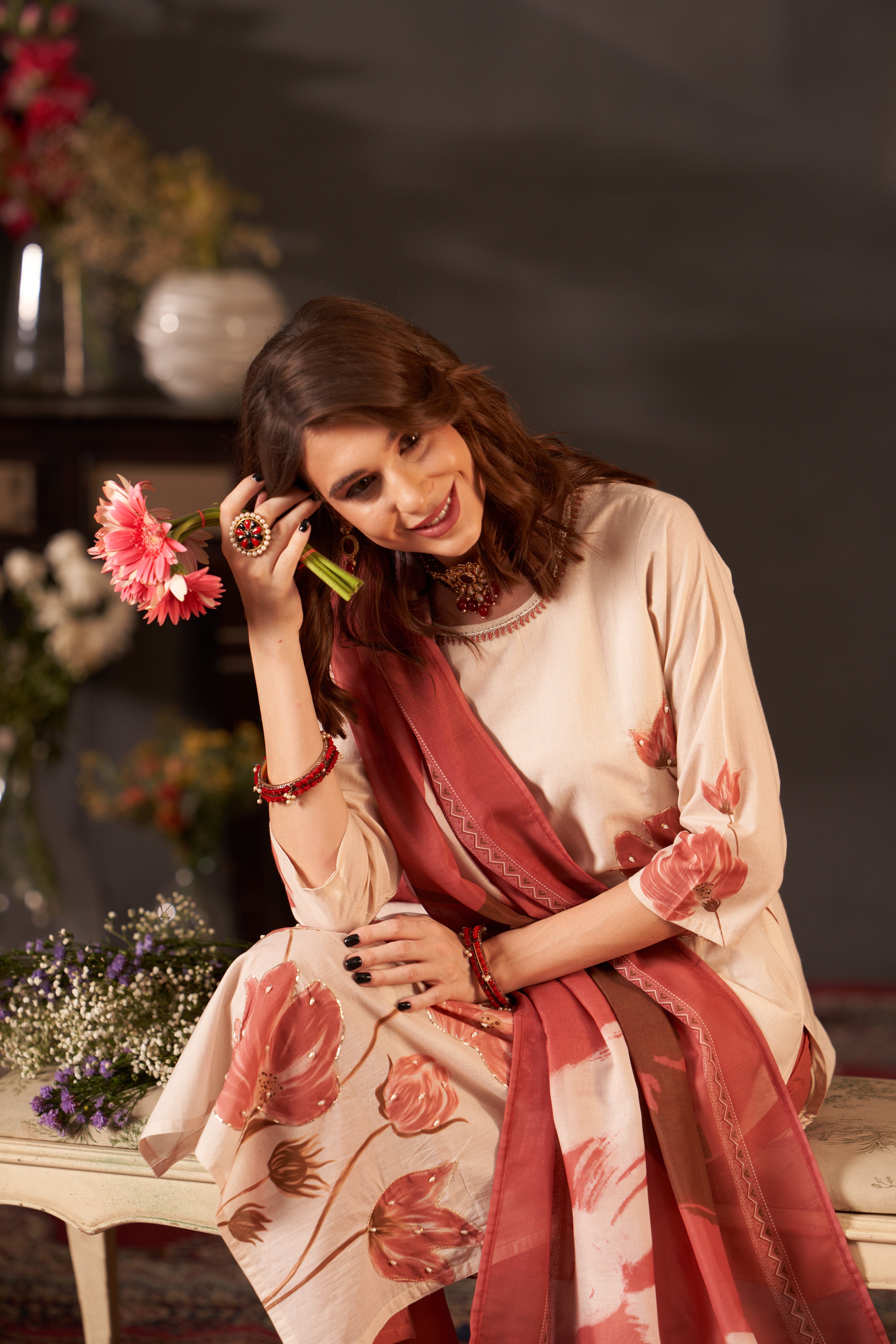 BrownFloralPrintedMotifsKurtaSetforWomen-TLS_1