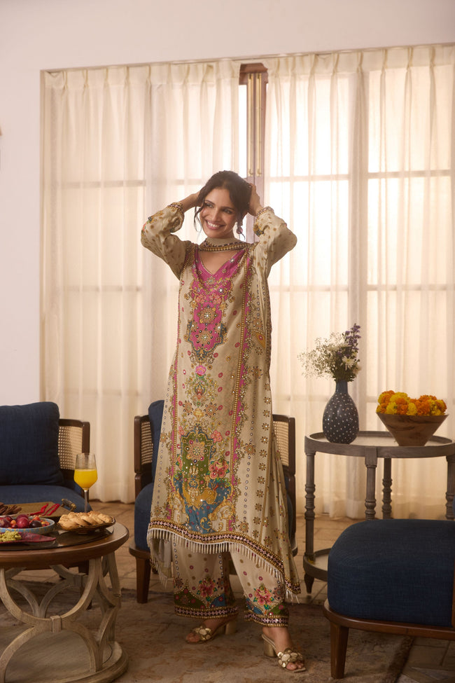 Mirror Work Kurta Set for Women - TLS Main Image
