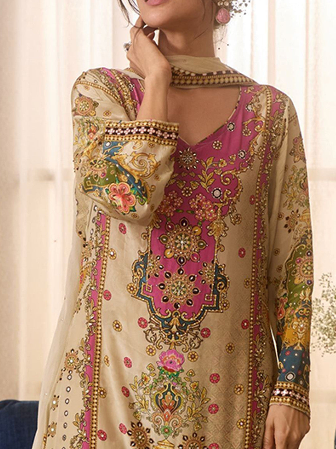 Brown_Mirror_Work_Kurta_Set_for_Women_-_TLS_5