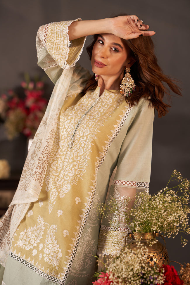 Paisley Embroidered Kurta Set for Women - TLS Main Image