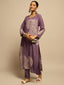 Purple Spiral Printed  Kurta Set for Women - TLS