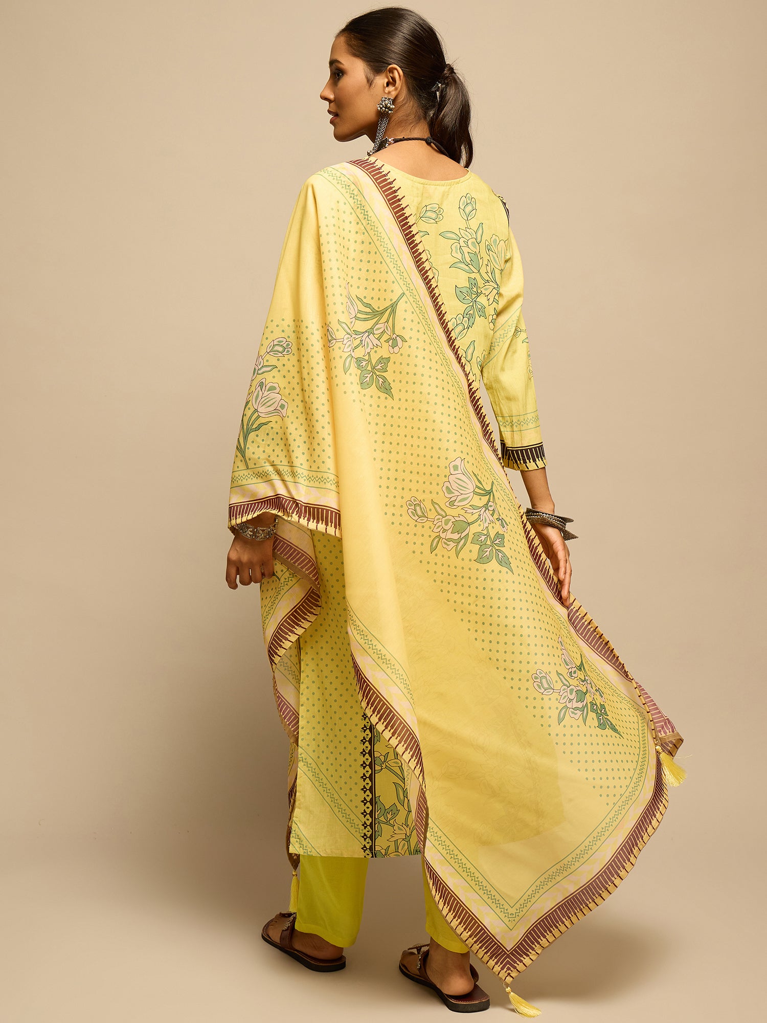 limeYellowFloralPrintedKurtaSetforWomen-TLS-2