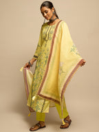 limeYellowFloralPrintedKurtaSetforWomen-TLS-3