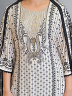 White Motifs Embroidered Kurta Set for Women - TLS